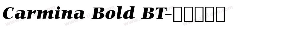 Carmina Bold BT字体转换